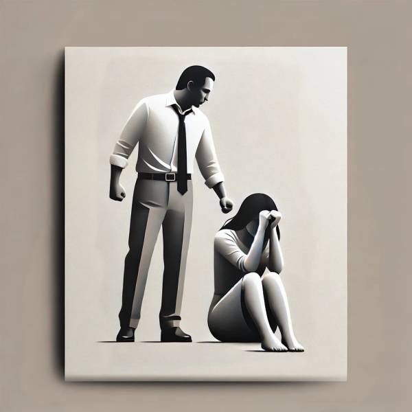 Violencia de genero de un hombre sobre una mujer